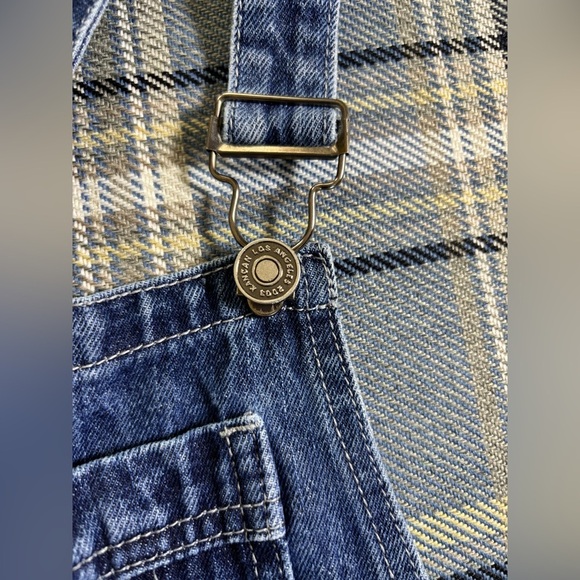 KanCan Distressed Short Overalls Size M Medium Wash - Picture 6 of 8